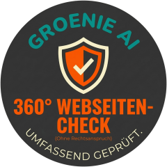 GROENIE.AI Prüfsiegel: 360°-Webseiten-Check – umfassend geprüft