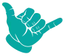 Die "Hang loose-Handgeste" der Hawaiianer. Ein Erkennungszeichen jener, die die hawaiianische Lebensphilosophie leben "alles entspannt angehen" - wundervolle Burnout-Prävention! By Arwed Grön