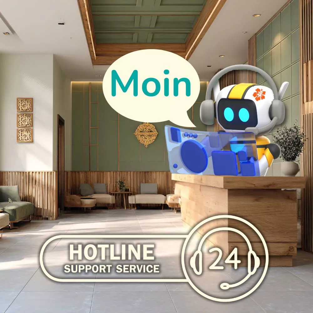 GROENIE Digital Solutions | Ein telefonischer KI-Assistent nimmt das Telefonat entgegen und fragt: "Ihr Anliegen bitte"